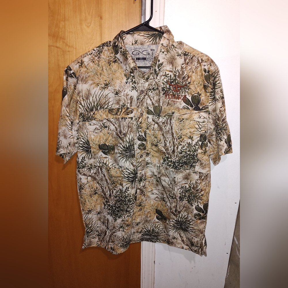 Game Guard OXRANCH Shirt Mens Button Up Fishing Hiking Hunting Vented Sz L